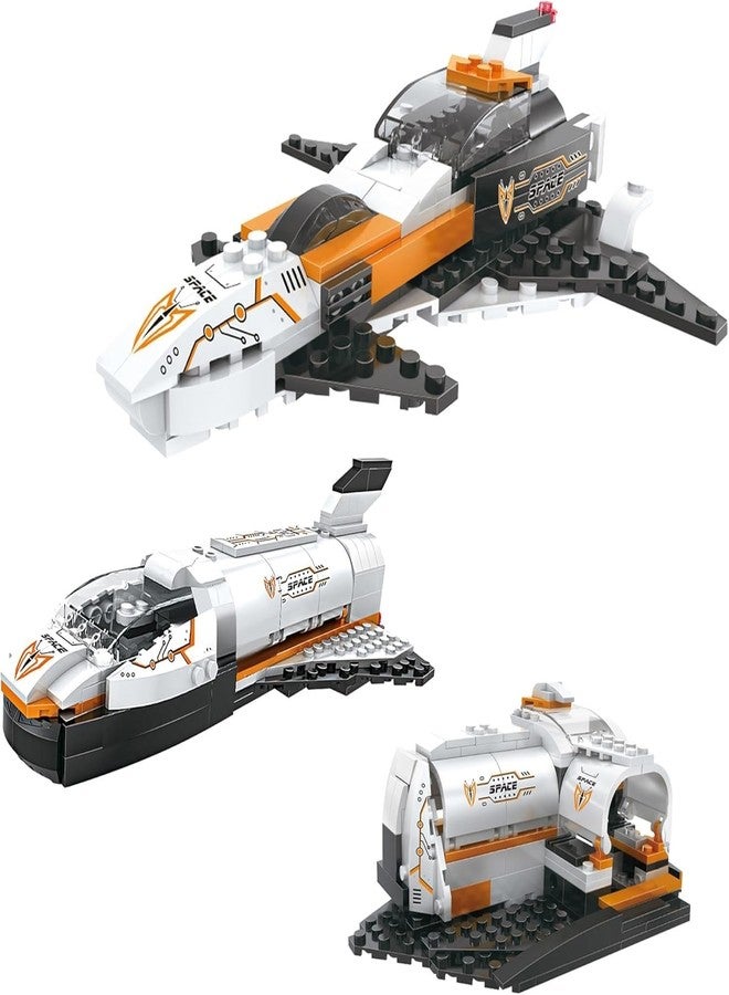 Sky Tech ® 3 in 1 Future Flyer, Space Station, Fighter Jet Building Brick STEM Building Set Toy for Kids Educational Construction Kit Set Space Astronaut Theme Blocks and Bricks 168+ Pcs DIY - Image 2